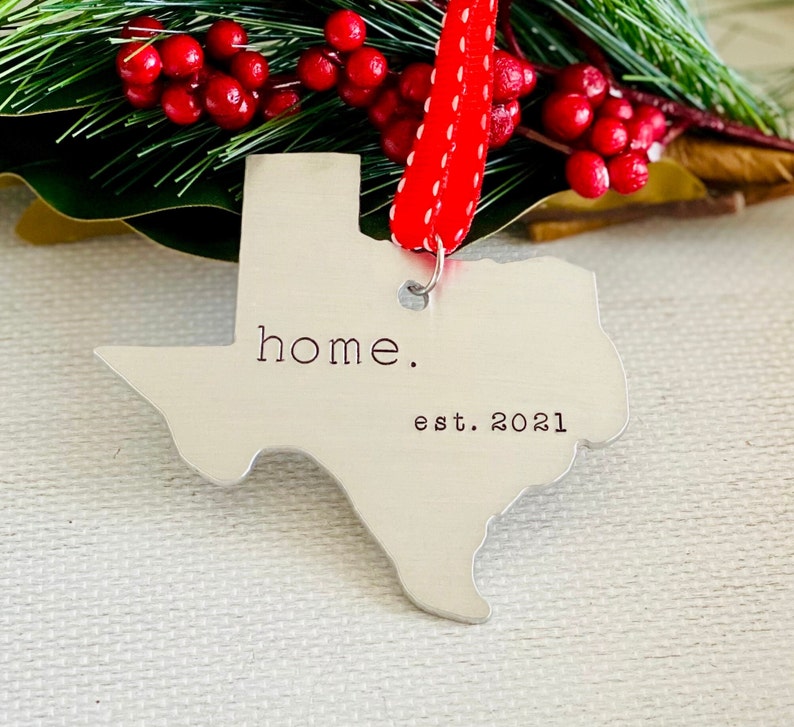 Texas Ornament, Personalized Texas Ornament, Texas Christmas Ornament, Texas Home, 2023 Holiday Ornament, Keepsake Ornament image 1