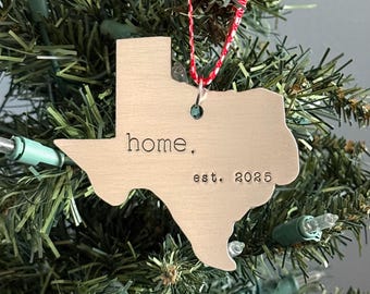 Texas Ornament, Personalized Texas Ornament, Texas Christmas Ornament, Texas Home, 2026 Holiday Ornament, Keepsake Ornament