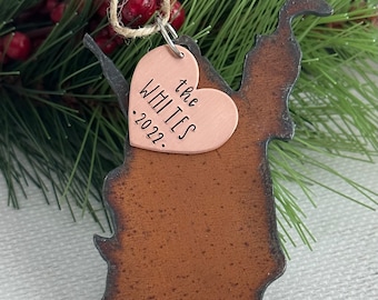 West Virginia Ornament, Personalized West Virginia Christmas Ornament, Holiday Ornament, 2023 Ornament, Keepsake Ornament