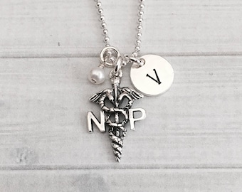 Nurse Practitioner Necklace, Nurse Practitioner Jewelry, Personalized Nurse Necklace,  Nurse Practitioner Graduation Gift, NP Gift