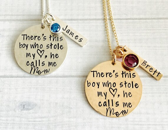 There S This Boy Mother Son Necklace Mommy Necklace Etsy