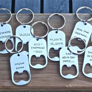 Personalized Bottle Opener Key Chain, Graduation Gift, Father's Day Gift, Groomsmen Gift, Beer Lover Gift, Guy Gift, TOP SELLER image 5