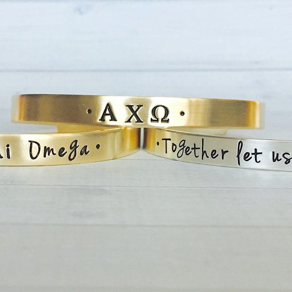 Alpha Chi Omega Gold Bracelet