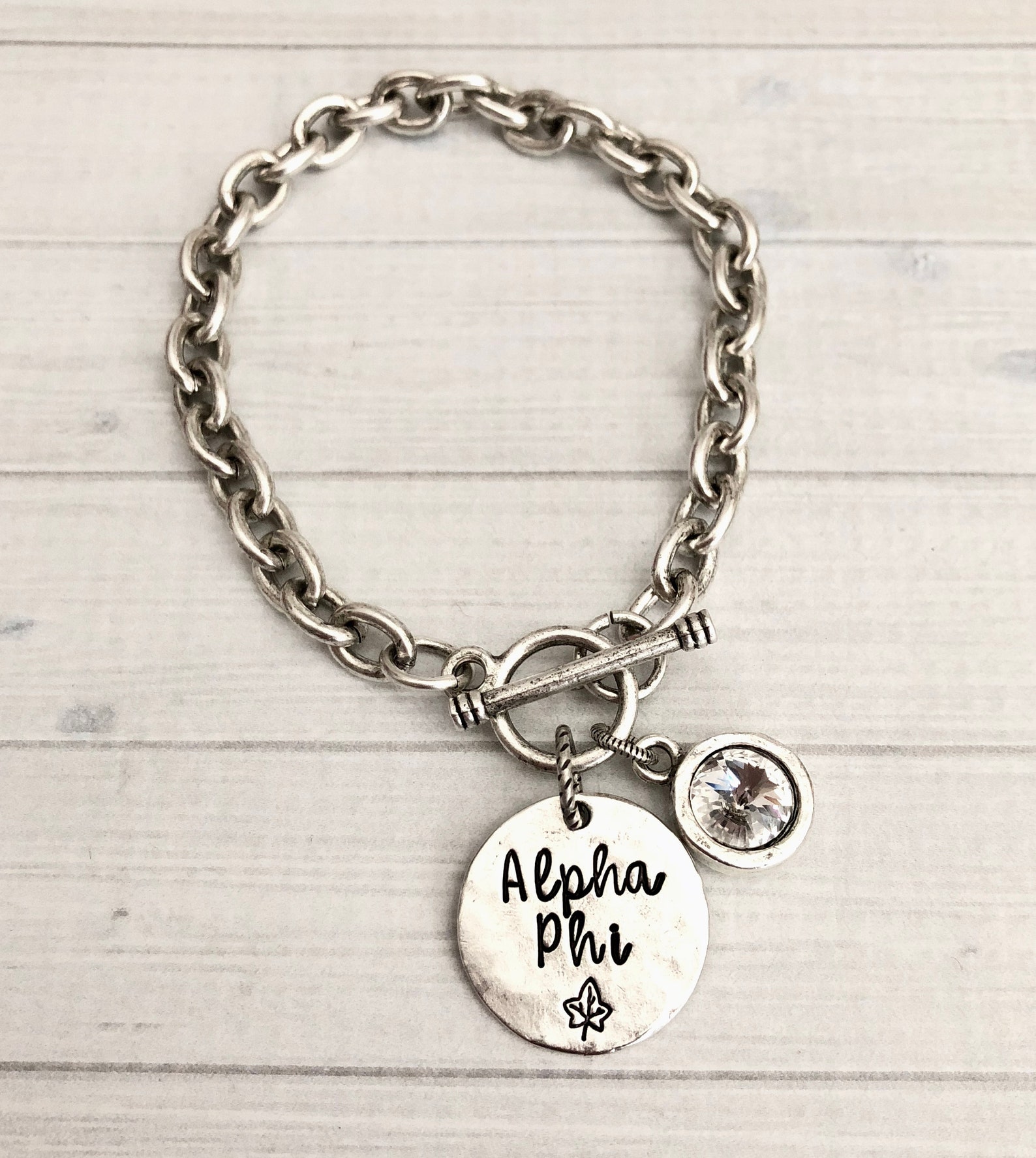 Alpha Phi Bracelet Alpha Phi Jewelry Alpha Phi Charm Etsy