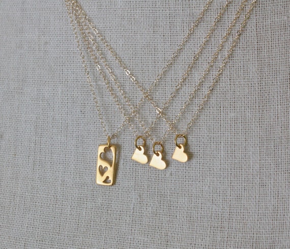 Mother Daughter Necklace Set, 4 