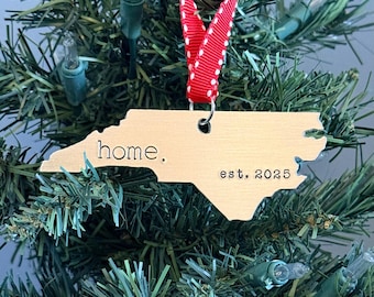 North Carolina Ornament, Personalized North Carolina Ornament, North Carolina Christmas Ornament, 2025 Holiday Ornament, Keepsake Ornament