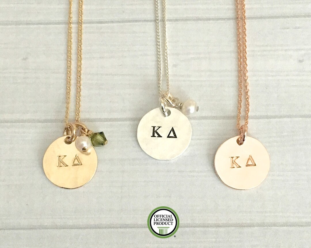 Kappa Delta Necklace Kappa Delta Jewelry Sorority Necklace Etsy