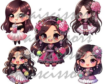 Hmong Asian Chibi Mermaid Woman PNG Clipart Digital Art - Etsy