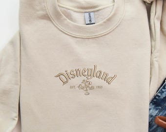 Embroidered Disneyland Sweatshirt, Mickey Friends, Disney Trip Sweater