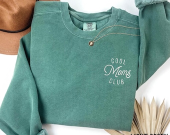Embroidered Cool Moms Club Sweatshirt, Funny Wife Sweat, Gift for Him, Mother's Day Gift, Mommy Sweater, Mom to be Sweater, Cool Mom Hoodie
