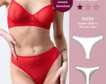 Lea Thong - PDF Sewing Pattern (Regular sizes XL-5XL)