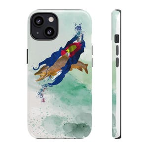 Tough Cases, Colorado, Fliegenfischen, Colorado Geschenke, Bachforelle.  Erinnere dich täglich an deine Angelabenteuer in Colorado.  Aus meiner digitalen Malerei