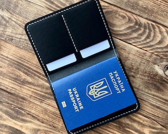 Leather Travel Wallet: Minimalist Passport Holder