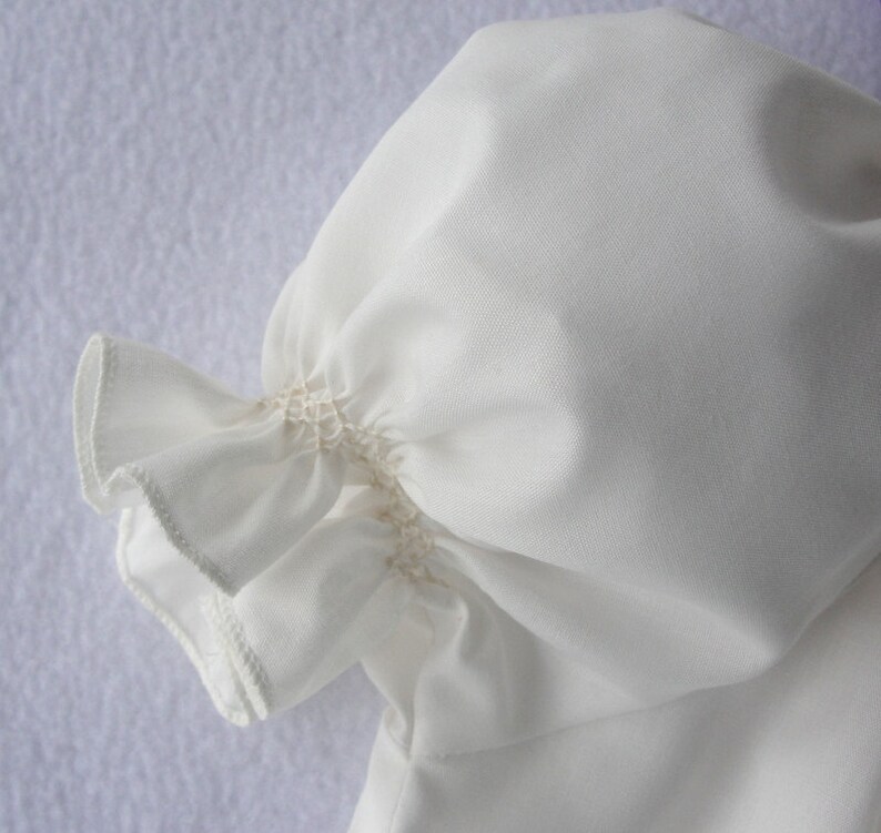 Ivory or White Bishop Dress Smocked christening gown baptism dress Smocked Baby Dress baby flower girl dress flower baby dress