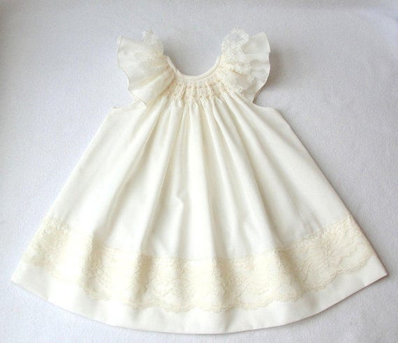 smocked christening gown