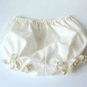 Baby bloomers,diaper cover, girl diaper cover,bloomers with lace, baby diaper cover White or Ivory size Newborn 3T image 1