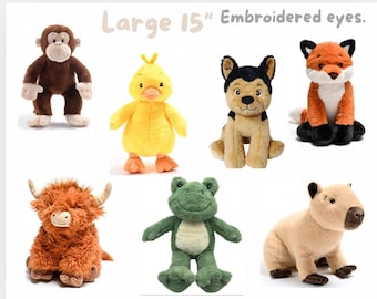 15" Personalized Stuffies. Keepsake of loved one remains. Pet urn.