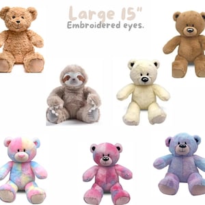 15" Personalized Stuffies. Pet urn, send a sweet message, record your baby heartbeat.