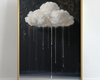 The Cloud, Gothic Oil Painting, Dark Cottagecore Decor for a Mysterious Touch, Gothic wall art, Dark art prints