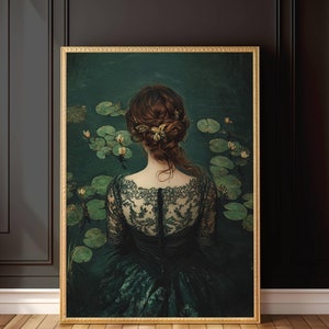 Ophelia Poster / Ophelia Print / Dark Academia Print / Vintage Stil Kunst / Gothic Poster / Dark Academia Kunst / Wandkunst