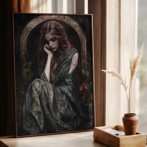 Lilith Print, Gothic Woman Art, Dark Fantasy Wall Art, Mythological Artwork, Gothic Woman Art, Witchy Home Decor