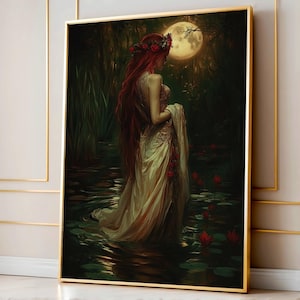 Affiche Lilith, Art de la sorcellerie, Affiche ésotérique, Impression esthétique sombre, Art féminin sombre, Académie sombre