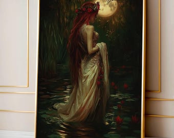 Lilith poster, Witchcraft Art, Esoteric poster, Dark Aesthetic Print, Dark Feminine Art, Dark Academia