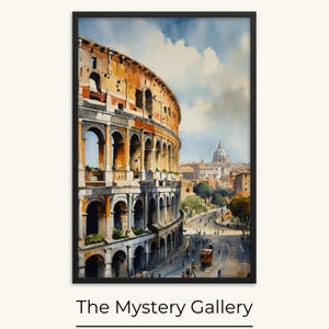 Pittura ad acquerello di Roma, arte della parete del Colosseo, stampa dell'Italia, poster di Roma, arte di viaggio, regalo di nozze