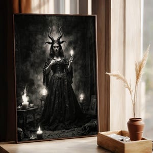 Lilith Poster, Witchcraft Art, Esoteric poster, Dark Aesthetic Print, Dark Feminine Art, Dark Academia