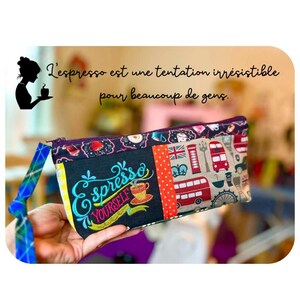 Trousse "Expresso Yourself" – Un patchwork coloré et une broderie pleine d’humour pour ranger vos essentiels avec style !