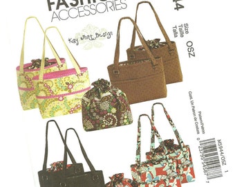 MCCALLS PATTERN M5944 fashion accessories, purse and handbag patterns, two designs, kay whitt design, one size fits all, new and uncut