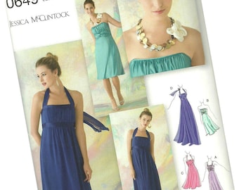SIMPLICITY PATTERN 0649 ladies cocktail, bridal, prom dress, sizes 12, 14, 16, 18 and 20