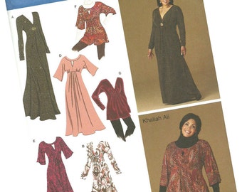 SIMPLICITY PATTERN 2774 khaliah ali collection, ladies dresses and blouses, sizes 10, 12, 14, 16 and 18, new and uncut