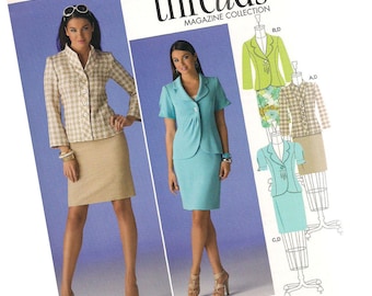 SIMPLICITY PATTERN 2452 Threads magazine collection. ladies suit, jacket and skirt, sizes 6, 8, 10, 12, 14, new and uncut