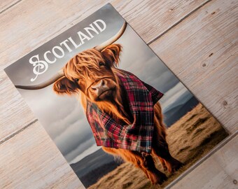 Highland Cow Greetings Card: Scottish Gift Card