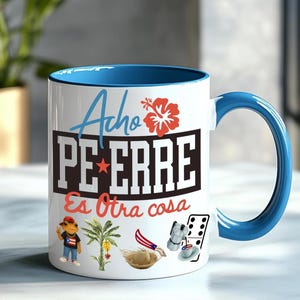 PE ERRE Concert Fan Mug, Puerto Rican Coffee Cup, Boricua Gift For Coffee Lovers, San Juan PR Souvenir, Wepa Orgullo Puertorriqueño Present