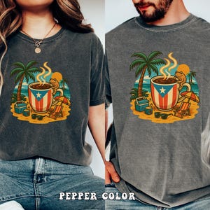 Puerto Rican Tshirt, Puerto Rico Concert Shirt, Boricua Gift For Coffee Lover, PR Coffee Souvenir, Camiseta Regalo Orgullo Puertorriqueño