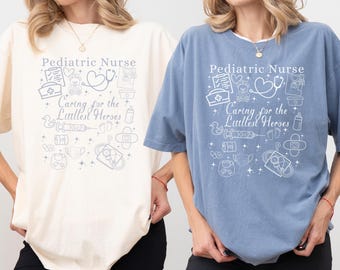 Comfort Colors® Pediatric Nurse Shirt, Cute Peds Nurse Tee, Pediatrician Gift Idea, PICU Nurse Appreciation Top, Future Pediatric Crew Shirt