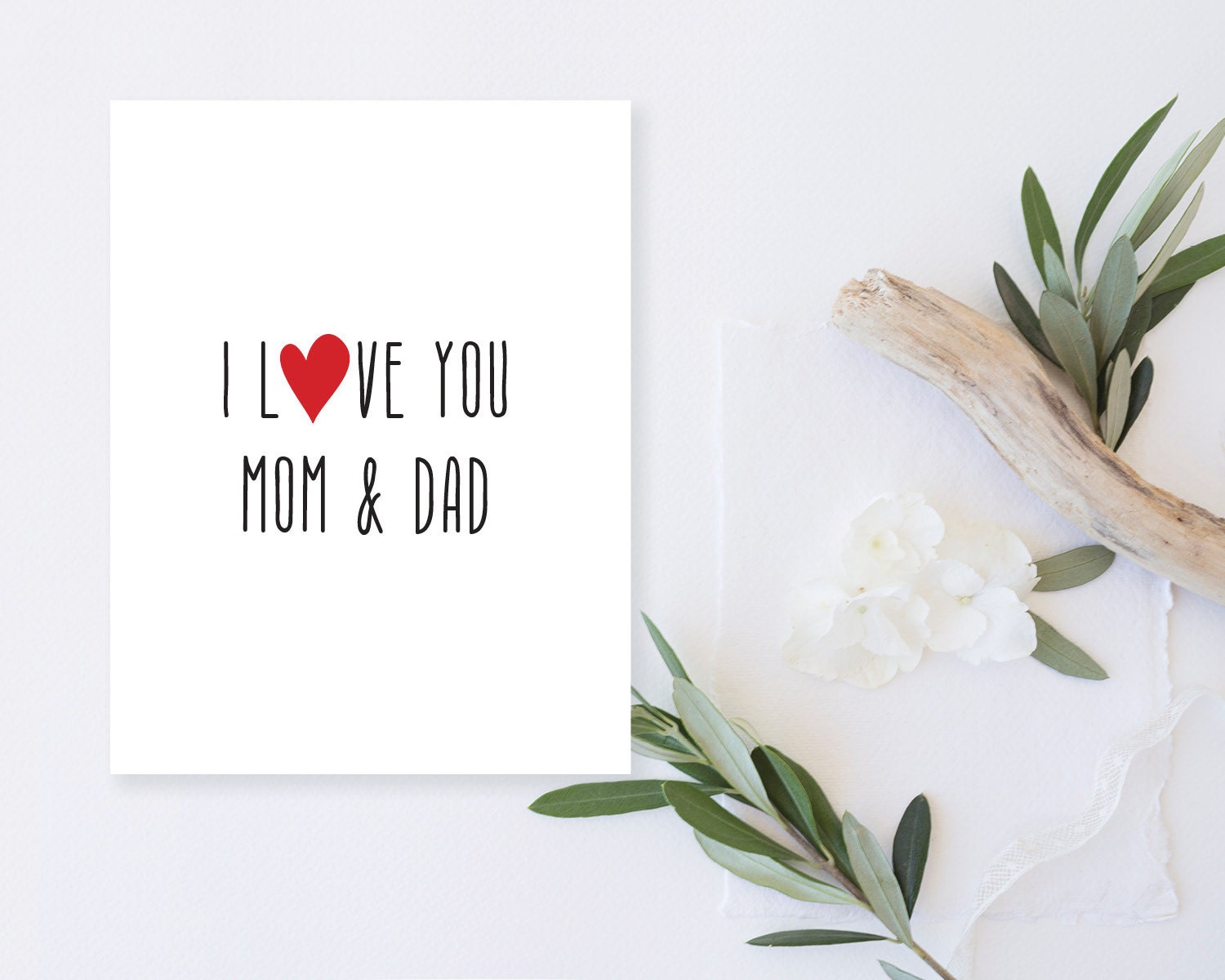 Valentines Day Gift MOM & DAD Card for Mom and Dad Etsy