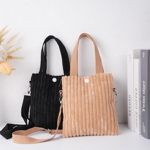 ¡NUEVO! Bolso bandolera de pana para mujer, pequeño bolso para teléfono con botón, minibolso ligero, regalo para mamá o novia, ideal para verano o playa.