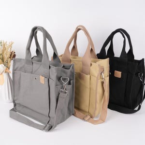 NOUVEAU ! Grand sac à main japonais à bandoulière en toile, fourre-tout en toile avec plusieurs poches, couche résistante, sac à langer pour anniversaire, cadeau d'été/de plage