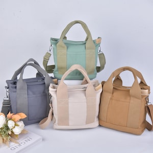 NEU! Japanische Canvas Crossbody-Handtasche, Tote mit großer Kapazität und mehreren Taschen, strapazierfähige Schicht, Wickeltasche für Geburtstag, Sommer / Strand Geschenk