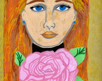 Fiona; Art Print of Female Portrait, Wall Art, 8"x10", Unframed