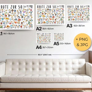 1976 50. Geburtstag Jahrgangsposter – Route zur 50 Zeitreise als digitaler Download DIN A1–A5 Bild 10