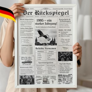 1995 30e anniversaire I Affiche vintage Journal BRD I Cadeau 30e anniversaire pour hommes et femmes I Imprimable instantanément