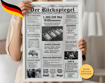 1965 60° compleanno I Poster vintage del giornale BRD I Regalo di 60° compleanno per uomini e donne I Stampabile all'istante A3 A4 A5 PNG