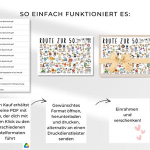 1976 50. Geburtstag Jahrgangsposter – Route zur 50 Zeitreise als digitaler Download DIN A1–A5 Bild 3