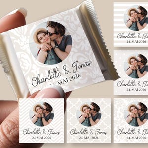 Personalizable banderole Ritter Sport Mini • Wedding print template • Guest gift with photo • Table decoration registry office wedding church • Boho