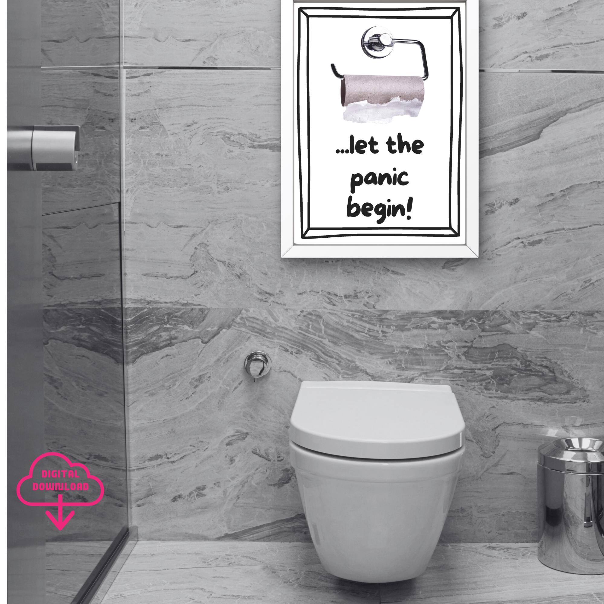 Funny Bathroom Wall Art Printable Aesthetic Trendy Toilet Restroom ...