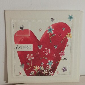 MINI Biglietto SAN VALENTINO in carta carta pregiata illustrati ad acquarello